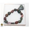 Image 1 : INDIAN AGATE BRACELET  8 1/2" STRETCHES