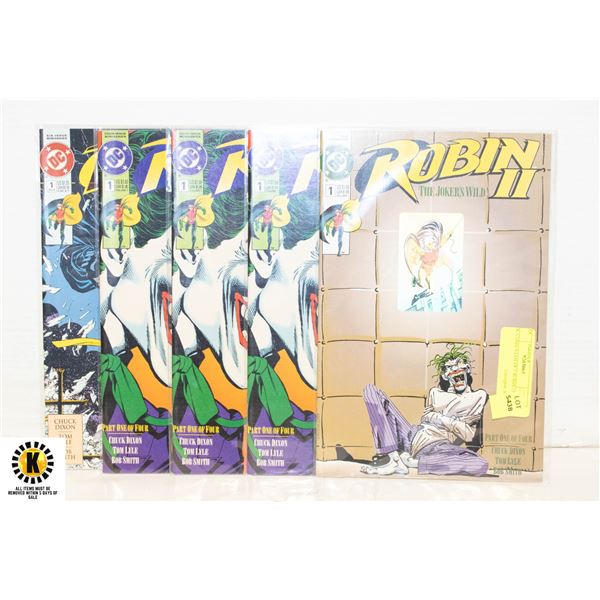 DC COMICS LOT OF 5 ROBIN #1'S