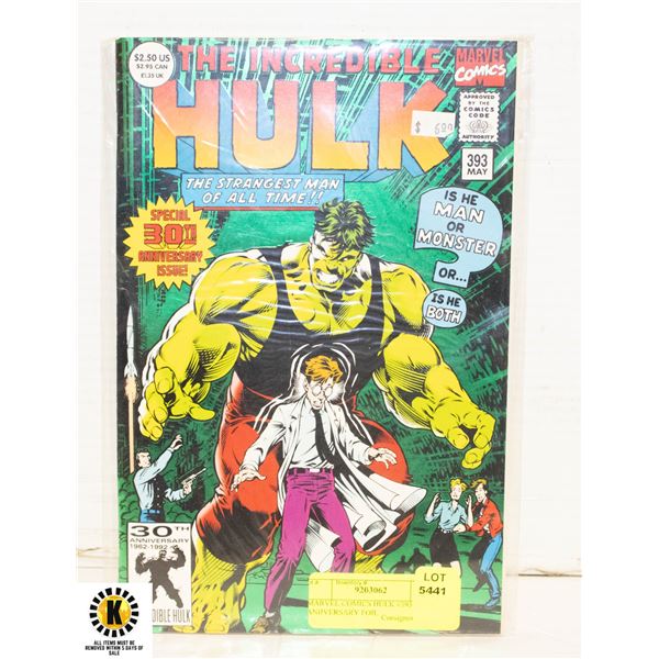 MARVEL COMICS HULK #393 30TH ANIIVERSARY FOIL