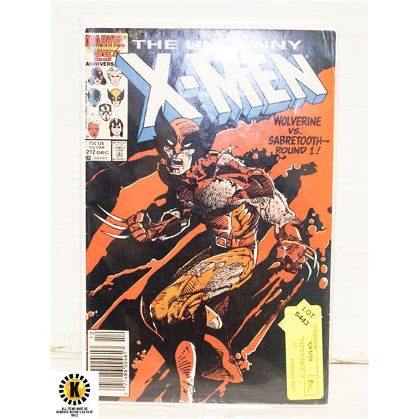 MARVEL COMICS X-MEN 212 WOLVERINE VS