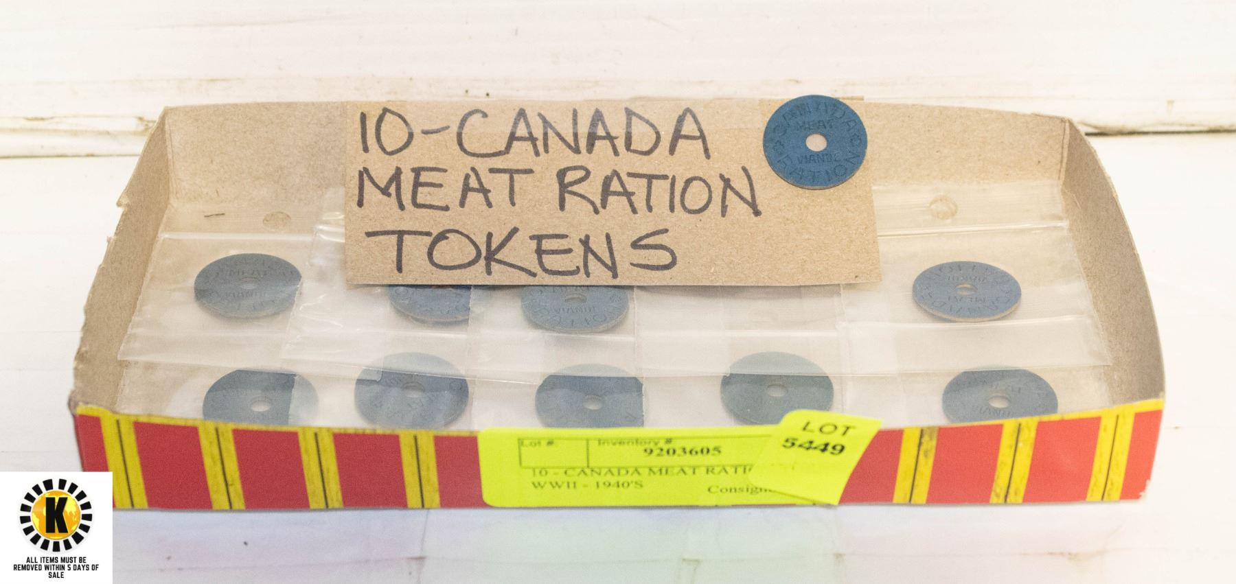 10 - CANADA MEAT RATION TOKENS WWII - 1940'S