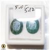 Image 1 : 5.01 CT & 5.12 CT OVAL EMERALD COLOR