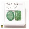 Image 1 : 4.05 CT OVAL & 4.85 CT EMERALD