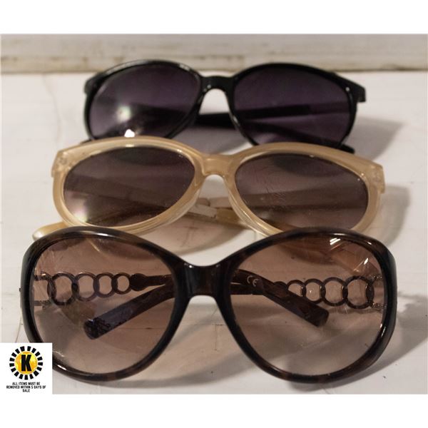 3 PAIRS OF LADIES ESTATE SUNGLASSES INCLUDING