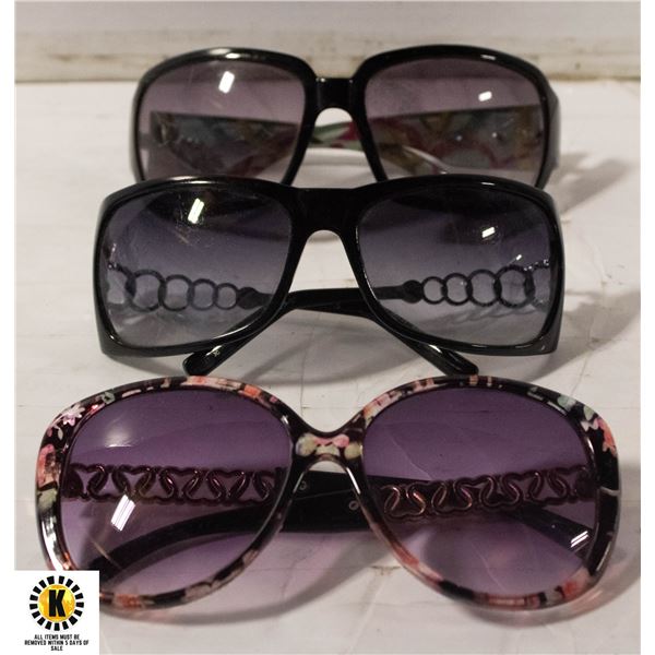 3 PAIRS OF LADIES ESTATE SUNGLASSES INCLUDING