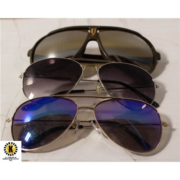 3 PAIRS OF MENS SUNGLASSES INCL VINTAGE