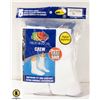 Image 1 : WHITE CREW SOCKS 12-16 SIZE 6-PACK FRUIT OF LOOM N