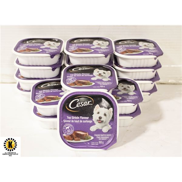 FLAT OF 18 CESAR DOG FOOD BB NOV 2022