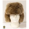 Image 1 : SIZE LARGE MENS RABBIT FUR EAR FLAP HAT-ESTATE