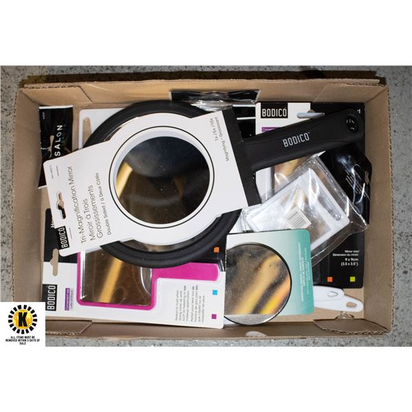 FLAT OF ASSORTED NEW MIRRORS