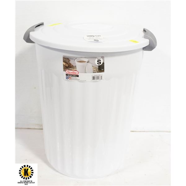 NEW 24QT STERILITE UTILITY GARBAGE CAN