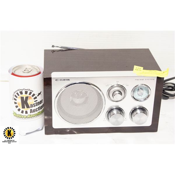 AM/FM GLOSS WOOD/CHROME COUNTER RADIO-ESTATE