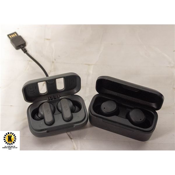 2 X PAIRS OF WIRELESS EARBUDS