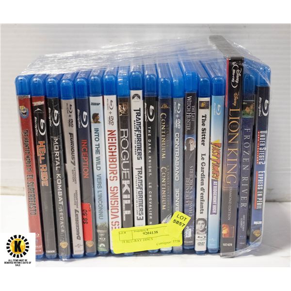 18 BLURAY DISCS