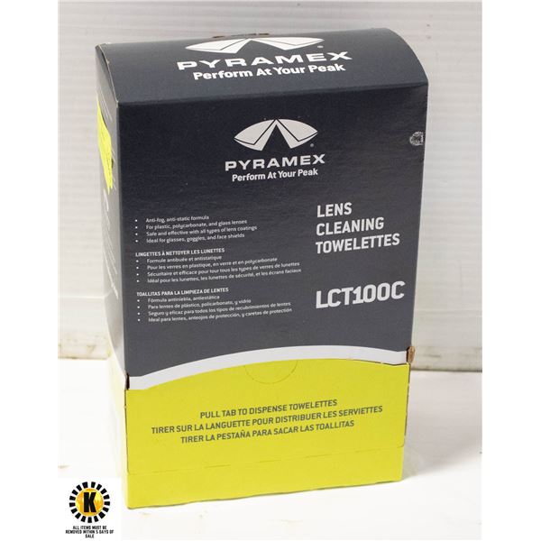 PYRAMEX LENS CLEANING TOWELETTES LCT100C