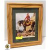 Image 1 : VINTAGE OAK FRAMED RCMP PICTURE 14"X17"