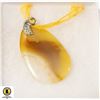Image 1 : YELLOW DRUZY AGATE RHINESTONE BAIL PENDANT