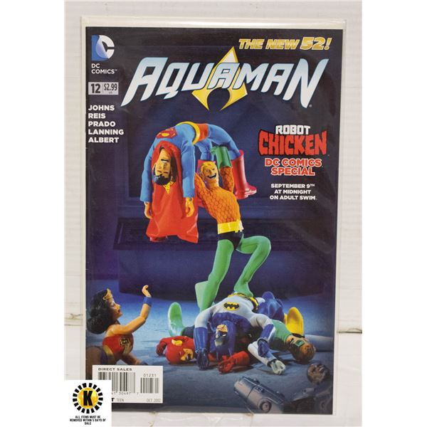 DC AQUAMAN #12 COMIC, ROBOT CHICKEN VARIANT