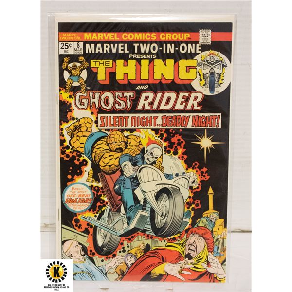 MARVEL TWO-IN ONE #8 COMIC, THING/GHOST RIDER