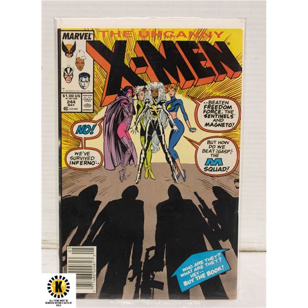 MARVEL UNCANNY X-MEN #244 COMIC, 1ST JUBILEE