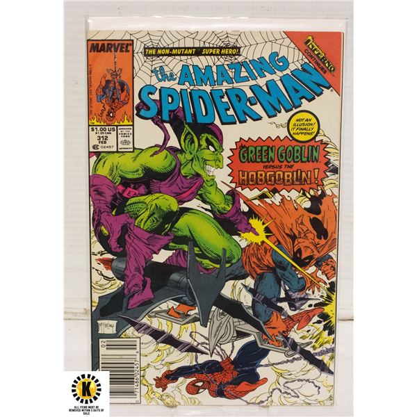 MARVEL AMAZING SPIDERMAN #312 COMIC, NEWSSSTAND