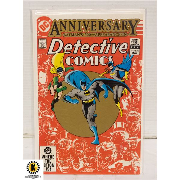 DC DETECTIVE COMICS #526 COMIC, ANNIVERSARY