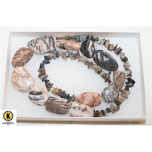 ZEBRA JASPER NECKLACE 24"