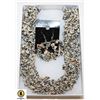 Image 1 : DALMATION JASPER CHIP BIB NECKLACE AND EARRING