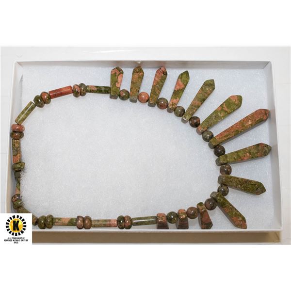 UNAKITE NECKLACE 20"