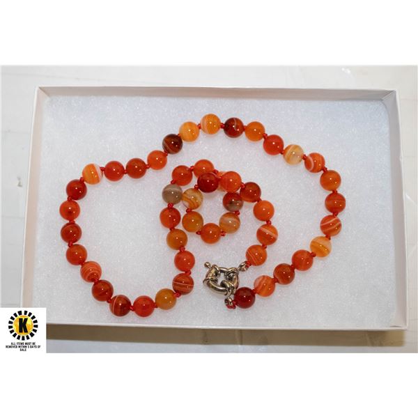 CARNELIAN NECKLACE 19"