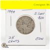 Image 1 : 1944 CDN 25 CENTS SILVER