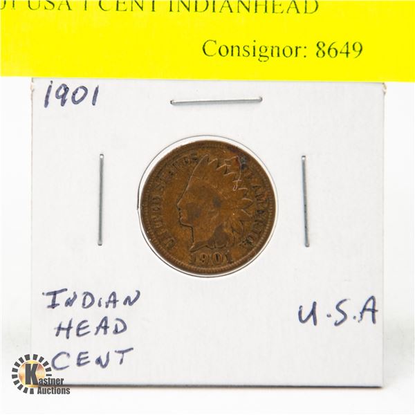 1901 USA 1 CENT INDIANHEAD