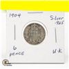 Image 1 : 1904 UK 6 PENCE SILVER