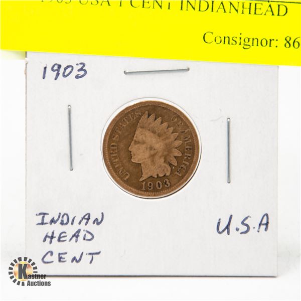 1903 USA 1 CENT INDIAN HEAD
