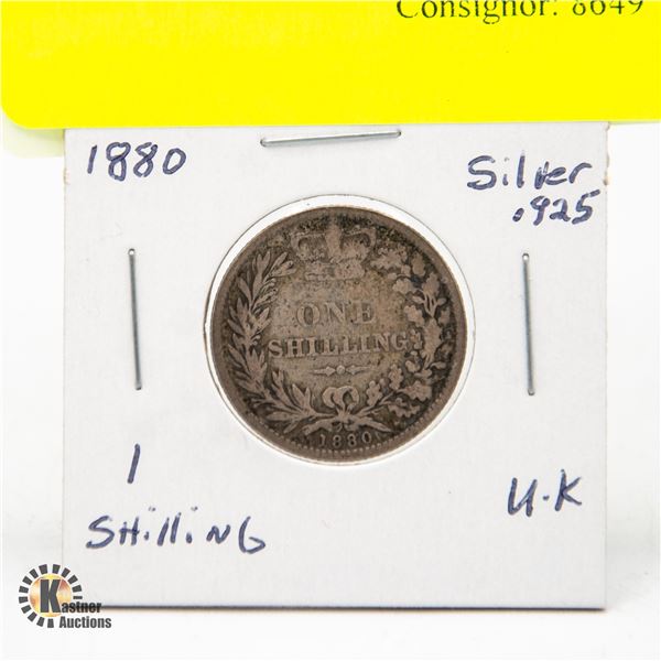 1880 UK 1 SHILLING SILVER