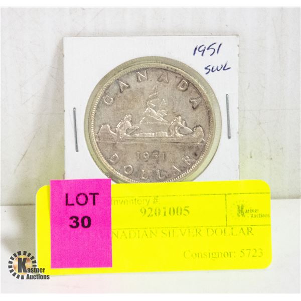 1951 CANADIAN SILVER DOLLAR