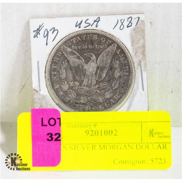 1887 U.S SILVER MORGAN DOLLAR