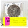 Image 1 : 1887 U.S SILVER MORGAN DOLLAR