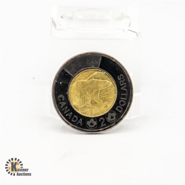 2022 BLACK BOARDERED CANADIAN TWO DOLLAR COIN