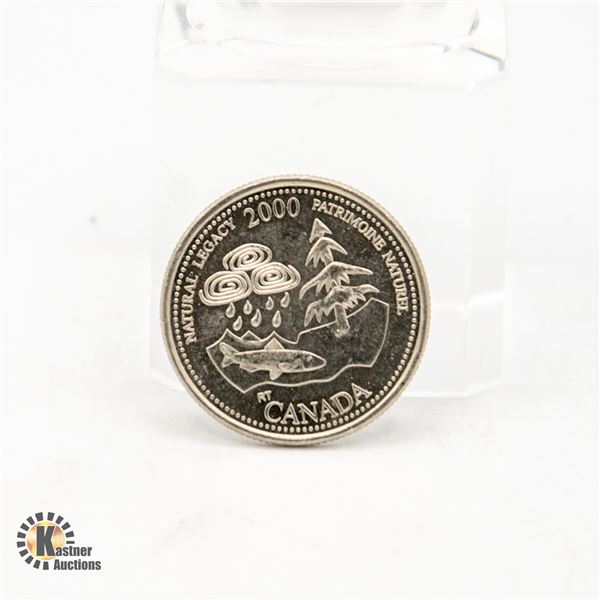 2000 NATURAL LEGACY RT CANADA 25 CENT COIN