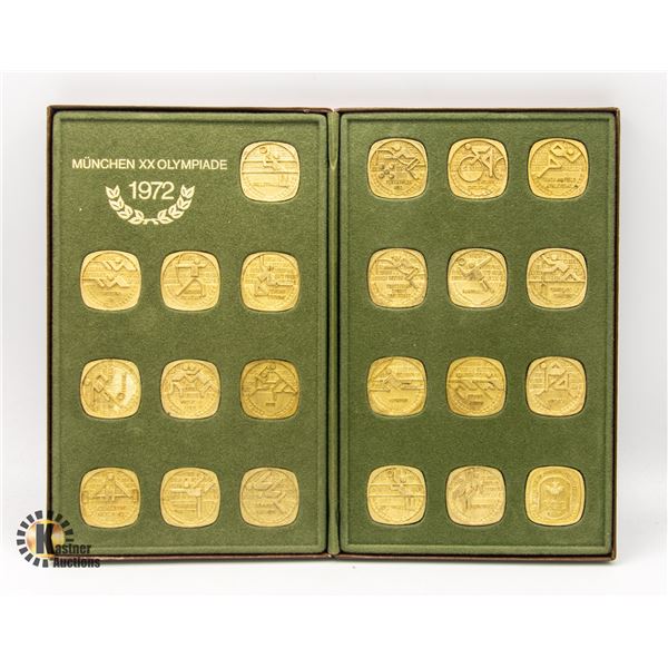 1972 OLYMPIAD 22 MEDALLIAN SET AND CASE