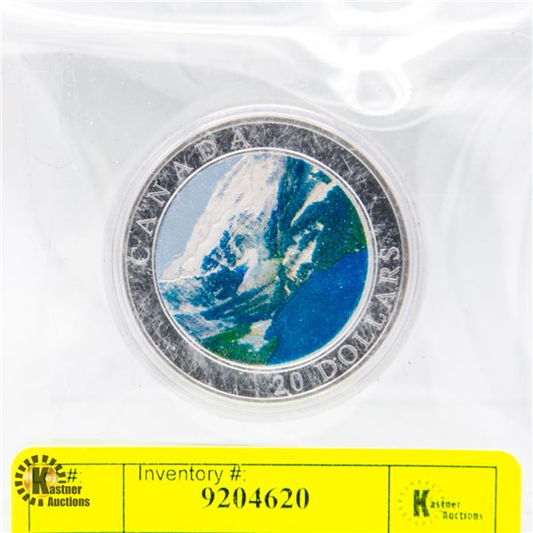 .999 SILVER LAKE LOUISE $20  2003 COIN