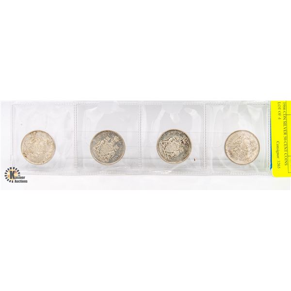 1966 CDN SILVER 50-CENT COINS LOT OF 4