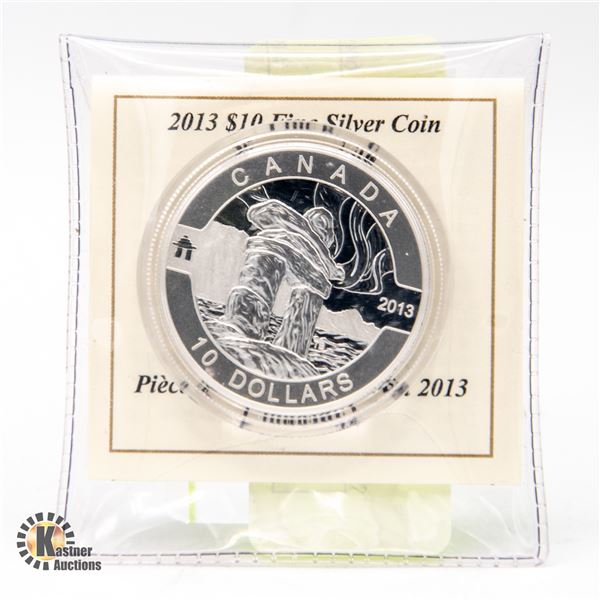 .999 SILVER NUKSHUK $10 2013 COIN