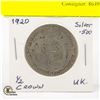 1920 UK 1/2 CROWN SILVER