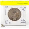 Image 1 : 1911 CDN-NFLD 50 CENTS SILVER.925