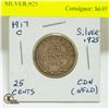 Image 1 : 1917C CDN-NFLD 25 CENTS SILVER