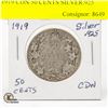Image 1 : 1919 CDN 50 CENTS SILVER