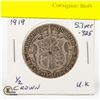 Image 1 : 1919 UK 1/2 CROWN SILVER