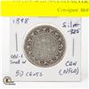 Image 1 : 1898 CDN-NFLD 50 CENTS SILVER